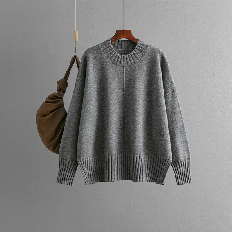 Damen Oversized Strickpullover mit Rippenbund R&B