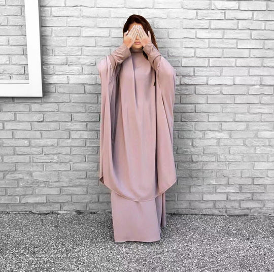 Damen Elegantes Maxikleid mit weit ausgestellten Ärmeln und fließendem Schnitt R&B