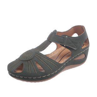 Damen komfortable Wedge-Sandalen mit ergonomischem Fußbett R&B