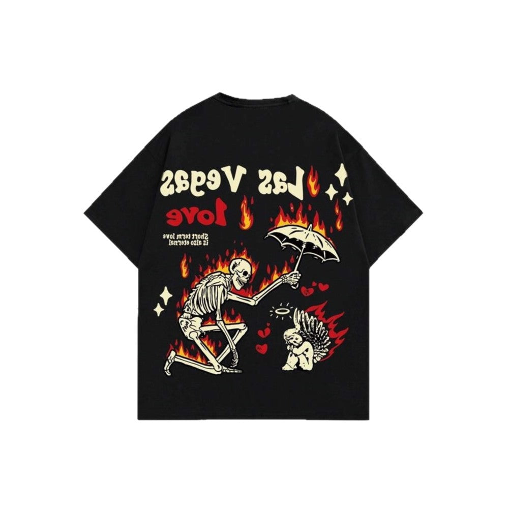Damen Grafik T-Shirt mit einzigartigem Skelettmotiv und lR&Bhaftem Druck R&B