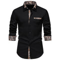 Herren Langarmhemd mit eleganten Paisley-Mustern R&B