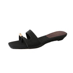Damen modische Slides mit exklusivem Kettendetail R&B