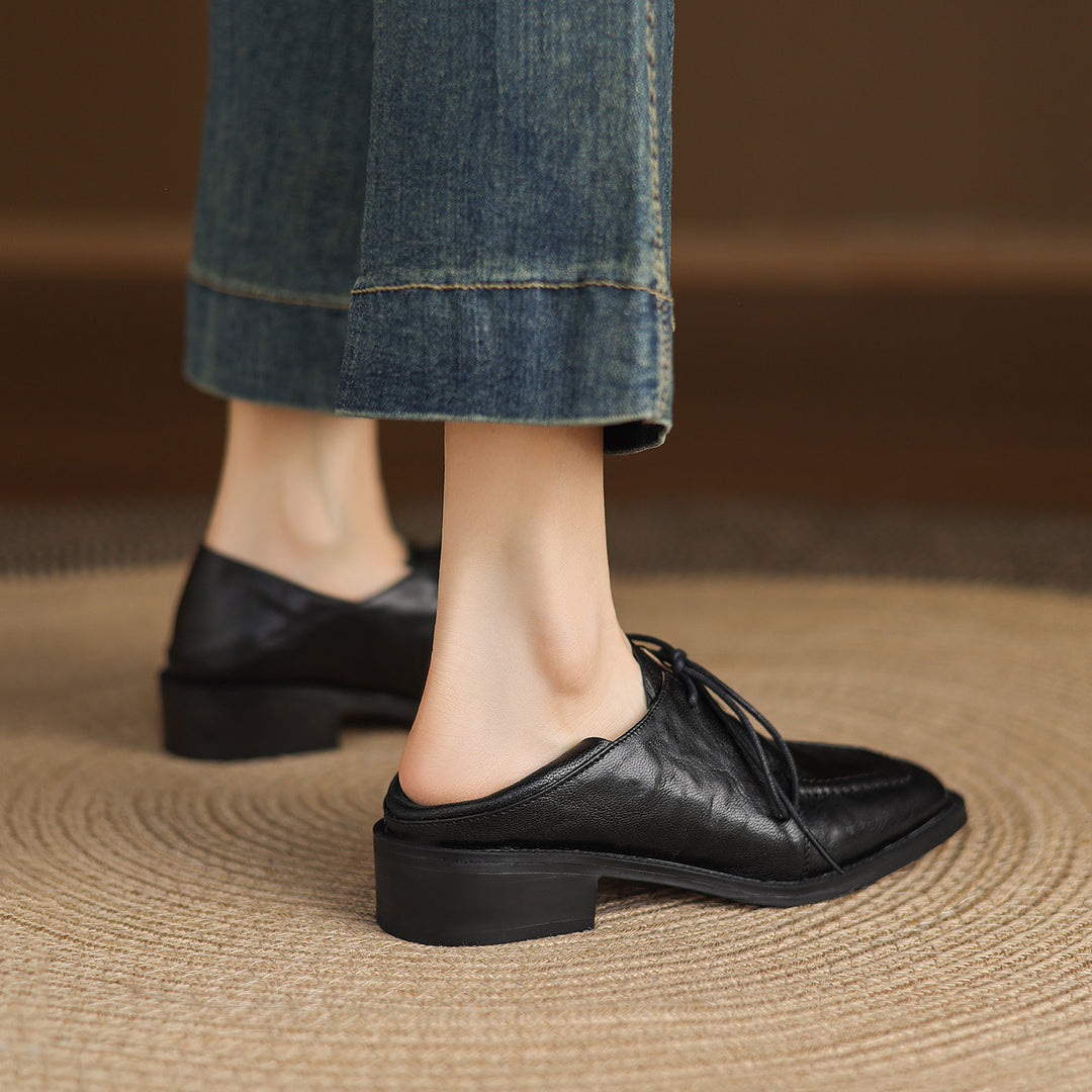 Damen elegante Schnürschuhe aus hochwertigem Leder R&B