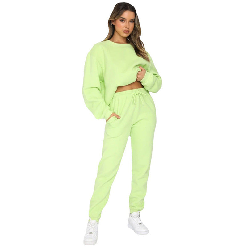 Damen Sportlicher Fleece Sweatanzug R&B