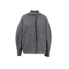 Damen Oversized Wolljacke mit hidden Knopfverschluss und praktischen Taschen R&B