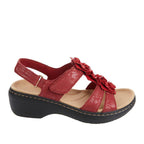 Damen Sandalen mit dekorativem Blumendesign und komfortablem Plateau-Riemen R&B