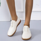 Damen bequeme Schnürschuhe mit rutschfester Gummisohle und atmungsaktivem Obermaterial R&B