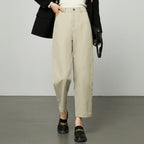 Damen gerippte Culotte Stoffhose
