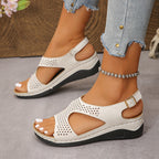 Damen Atmungsaktive Clogs mit elegantem Perforationsdesign und komfortablem Fußbett R&B