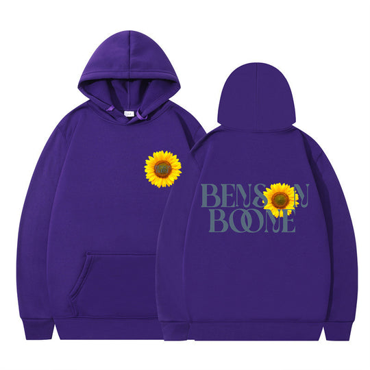 Damen Kapuzenpullover mit einzigartigem Sonnenblumenmotiv und bequemer Passform R&B
