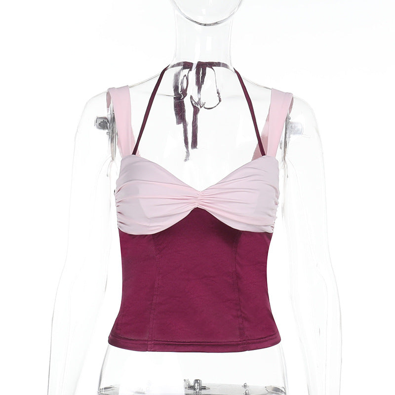 Damen Crop-Top mit schulterfreiem Design und raffinierten Rüschendetails R&B