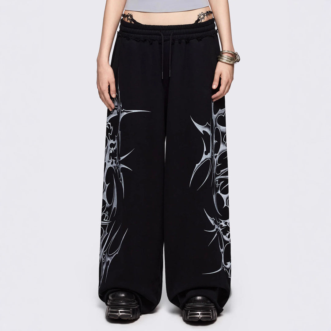 Damen Urbaner Baggy-Hosen mit Grafiken R&B