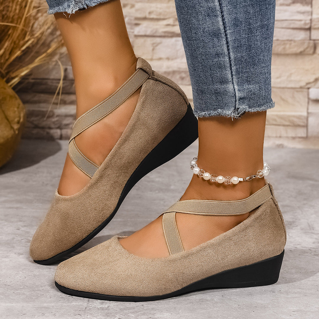 Damen elegante Slipper aus weichem Leder R&B