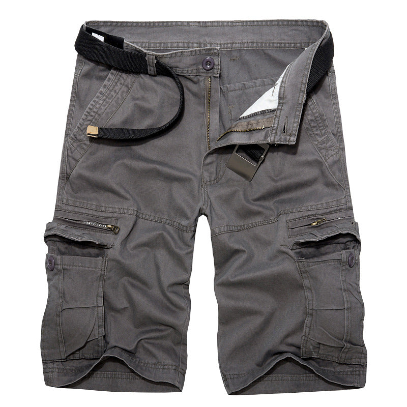 Herren Cargo-Shorts mit multifunktionalen Taschen und verstellbarem Gürtel R&B