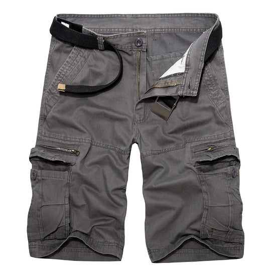 Herren Cargo-Shorts mit multifunktionalen Taschen und verstellbarem Gürtel R&B