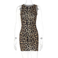 Damen Minikleid mit Leo-Muster R&B