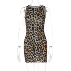Damen Minikleid mit Leo-Muster R&B