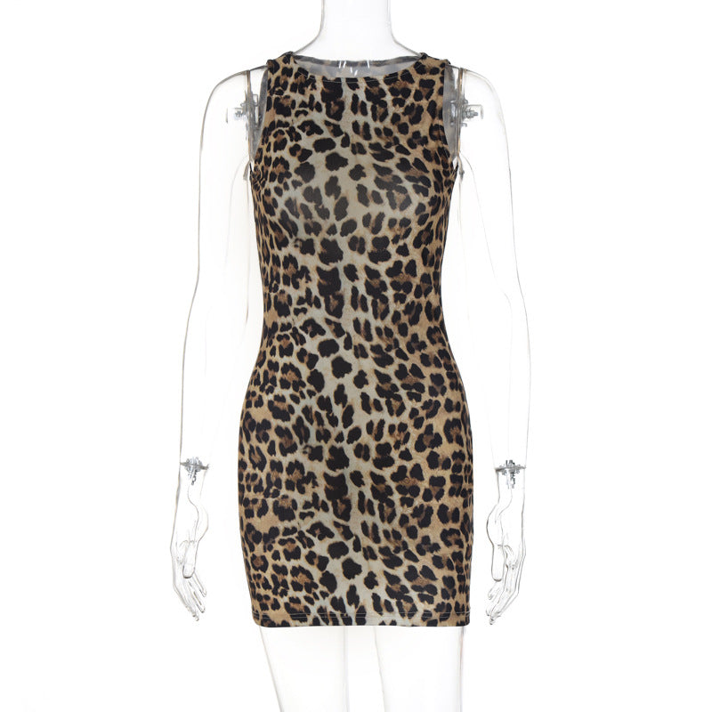Damen Minikleid mit Leo-Muster R&B