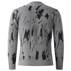 Damen modischer Pullover mit strukturiertem Muster und hohen Kragen R&B