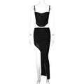 Damen Elegantes Bustier-Oberteil mit asymmetrischem Rock R&B