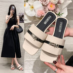 Damen Modische Slip-On Sandalen mit eleganten Riemen und schickem Design