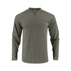 Herren Langarmshirt mit strukturiertem Rippdesign R&B