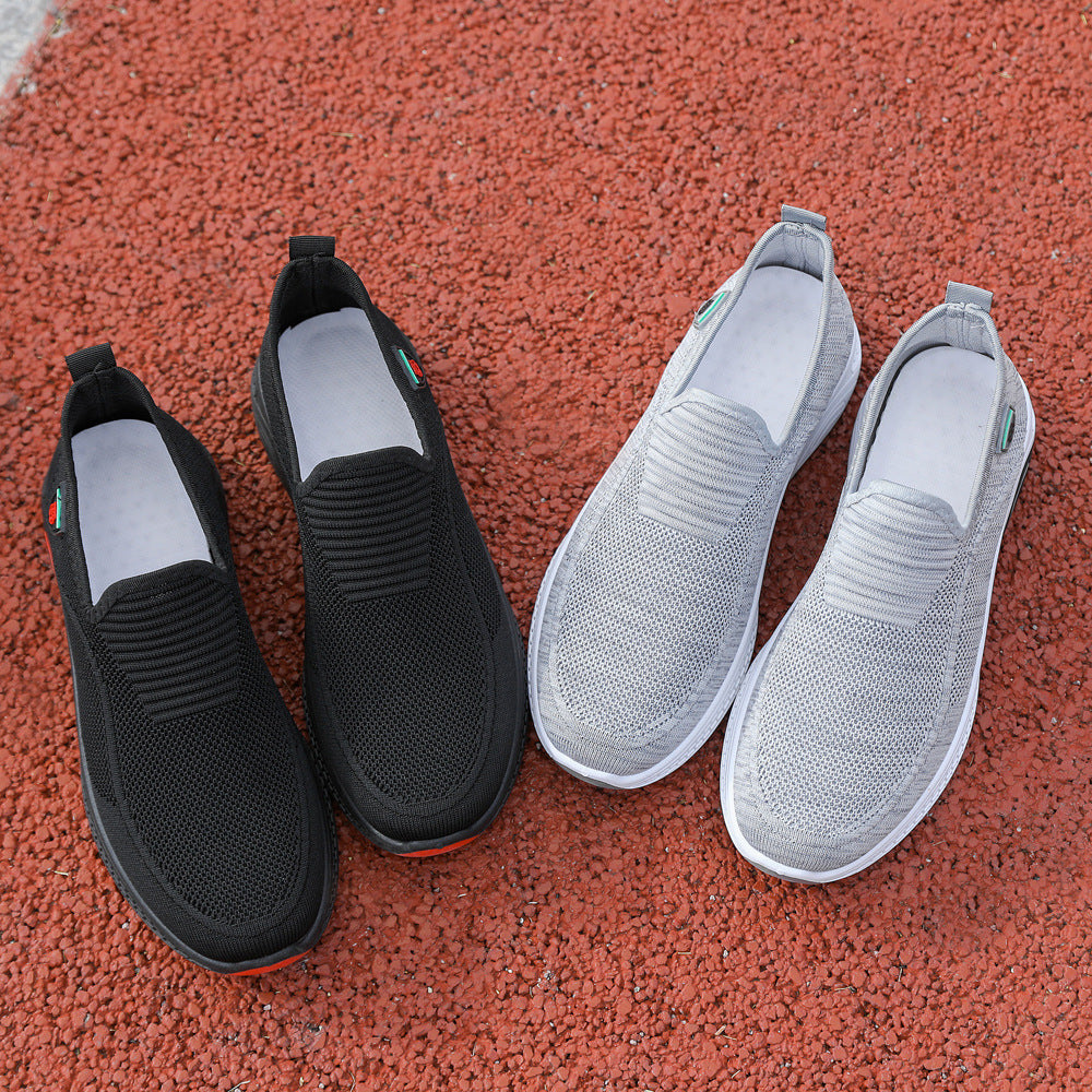 Damen Bequeme Slip-On Sneakers mit atmungsaktiver Mesh-Oberfläche und flexibler Sohle R&B