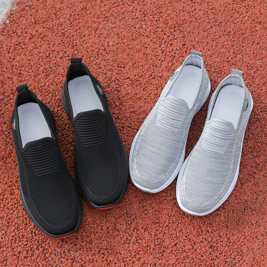 Damen Bequeme Slip-On Sneakers mit atmungsaktiver Mesh-Oberfläche und flexibler Sohle R&B