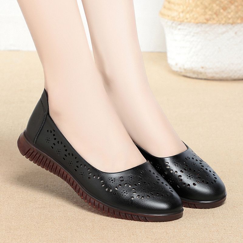 Damen Ballerinas mit atmungsaktiver Lochmusterung und flexiblem Sohlenkomfort R&B