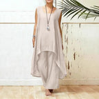 Damen Fließendes Tunika Maxi Overall R&B
