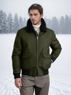 Herren warme Fleecejacke mit Stehkragen und praktischen Taschen R&B