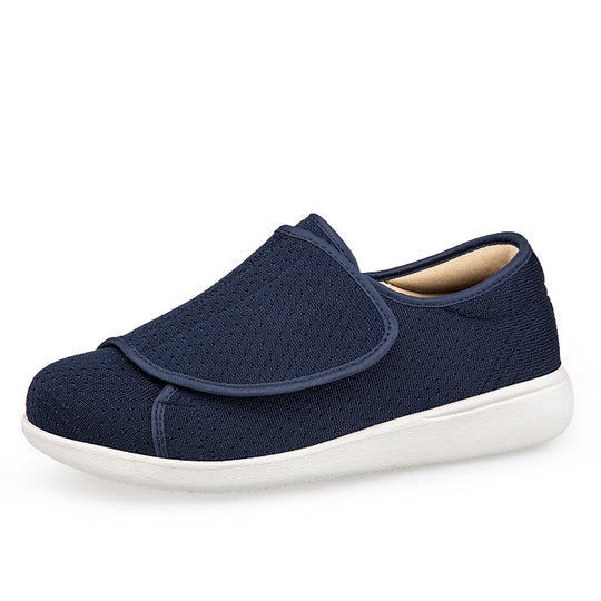 Herren nan orthopädischer Pantoffel mit verstellbarem Klettverschluss, atmungsaktivem Mesh und stoßdämpfender Schaumstoffsohle R&B