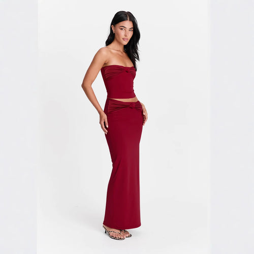Damen Wickeloberteil mit Knotendetails und figurbetontem Design R&B