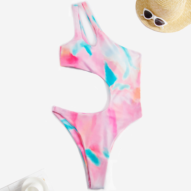 Damen Einteiliger Badeanzug mit innovativem Cut-Out und asymmetrischem Design R&B