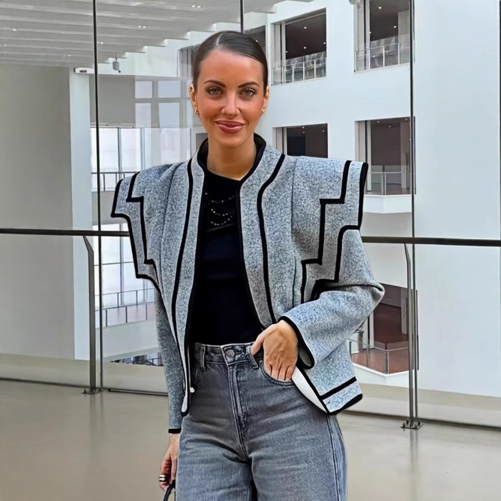 Damen Strukturierte Jacke mit sculpturalen Ärmeln R&B