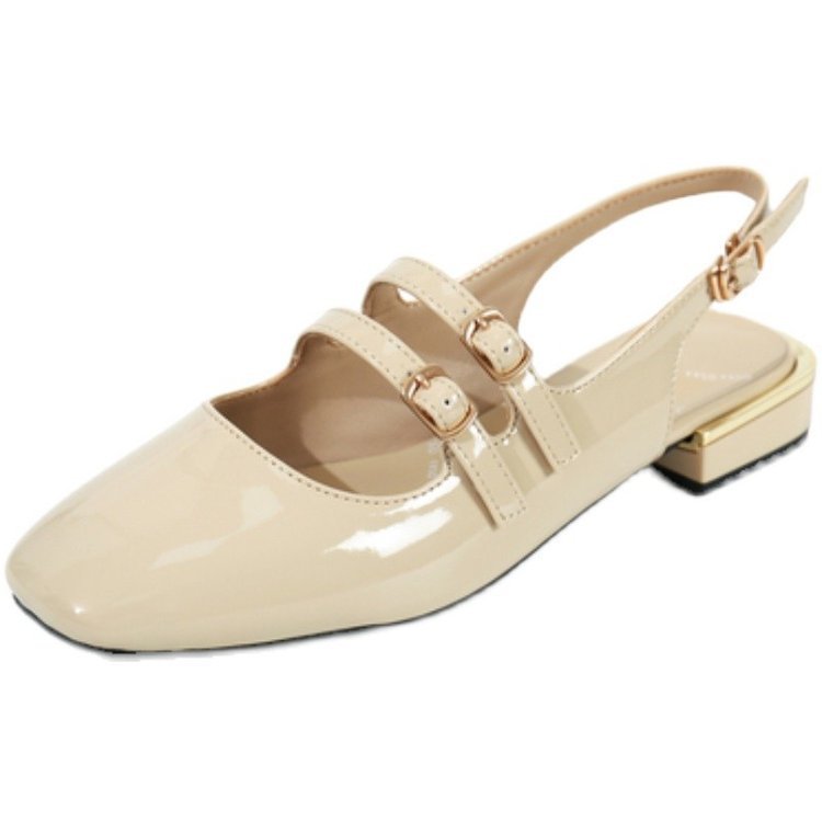Damen Sling-Ballerinas mit doppeltem Riemchen und komfortablem Blockabsatz R&B