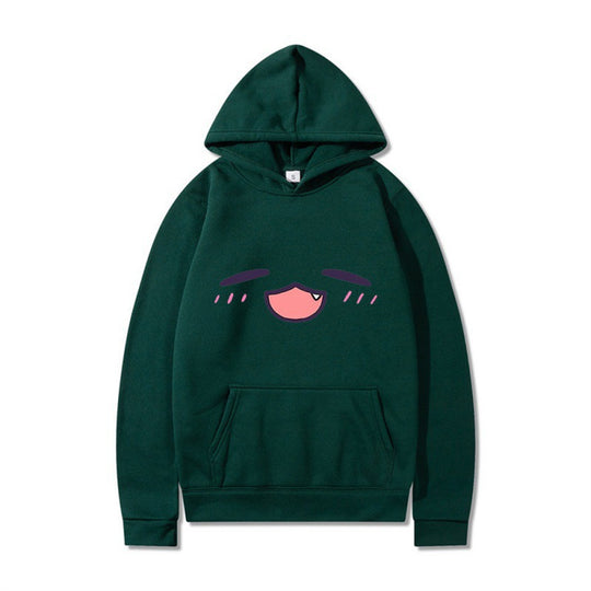 Damen Kapuzenpullover mit fröhlichem Cartoon-Gesicht und bequemer Passform R&B
