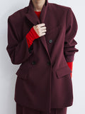 Damen Oversized Blazer mit doppelter Knopfleiste und modernem Schnitt R&B
