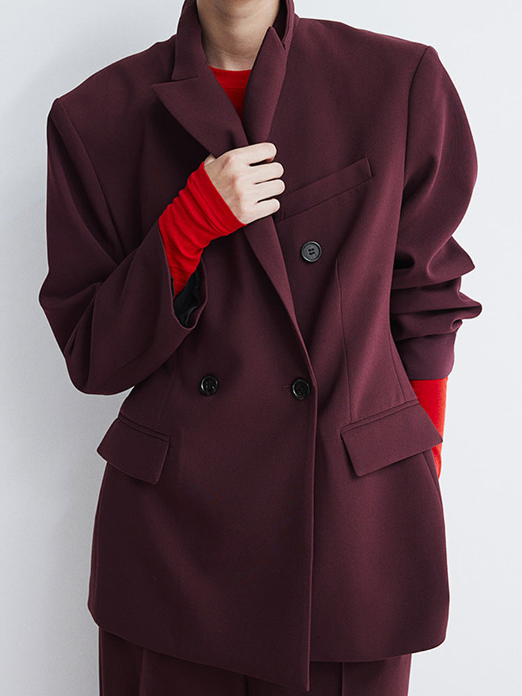 Damen Oversized Blazer mit doppelter Knopfleiste und modernem Schnitt R&B