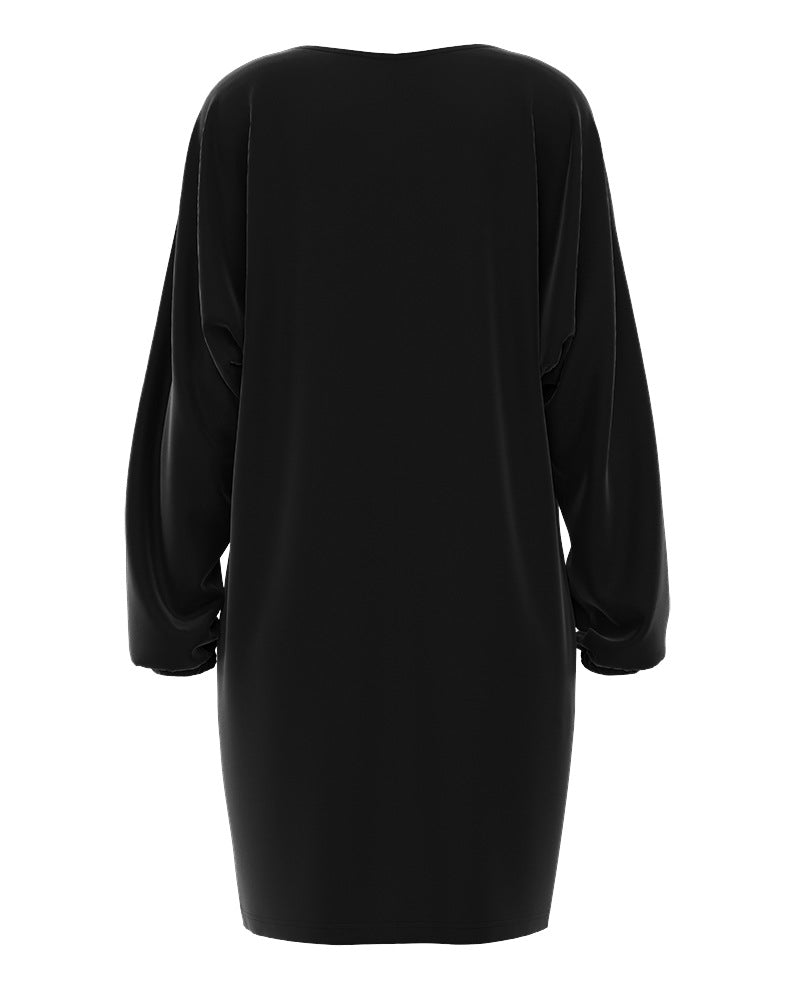 Damen lässiges Weihnachtskleid mit einzigartigem Druckdesign und weitem Schnitt R&B