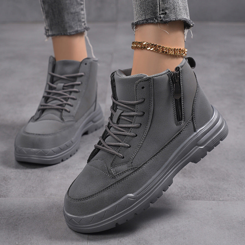 Damen modische Winterstiefel mit praktischem Reißverschluss und rutschfester Sohle