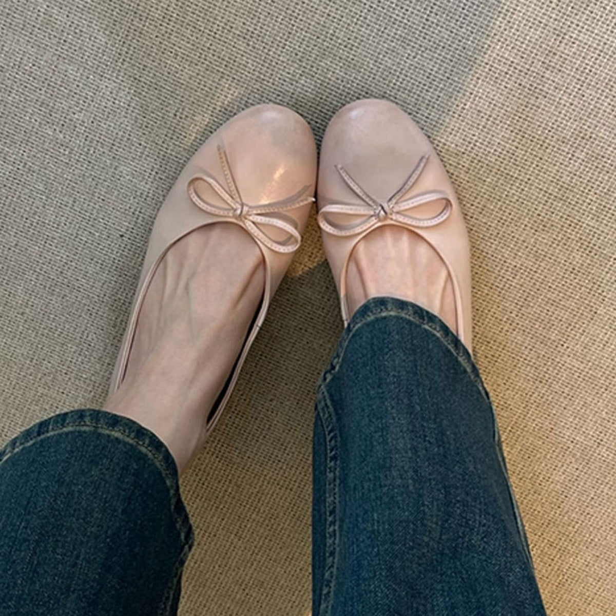 Damen elegante Ballerinas mit raffiniertem Riemchen