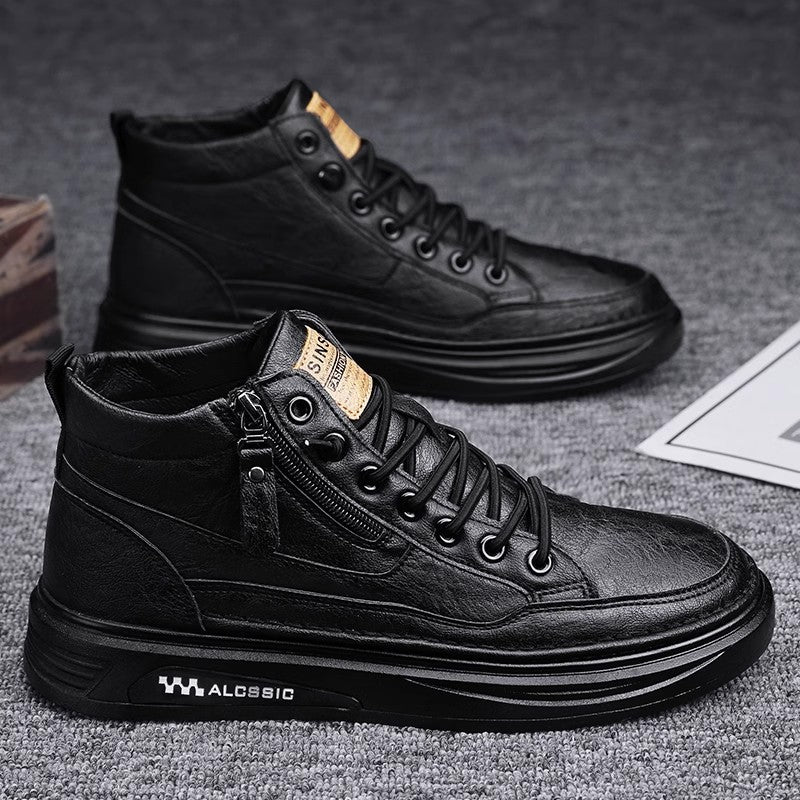 Herren modische High-Top Sneakers mit praktischer seitlicher Reißverschlussöffnung und Hochleistungssohle R&B