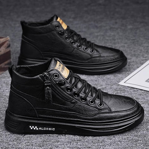 Herren modische High-Top Sneakers mit praktischer seitlicher Reißverschlussöffnung und Hochleistungssohle R&B