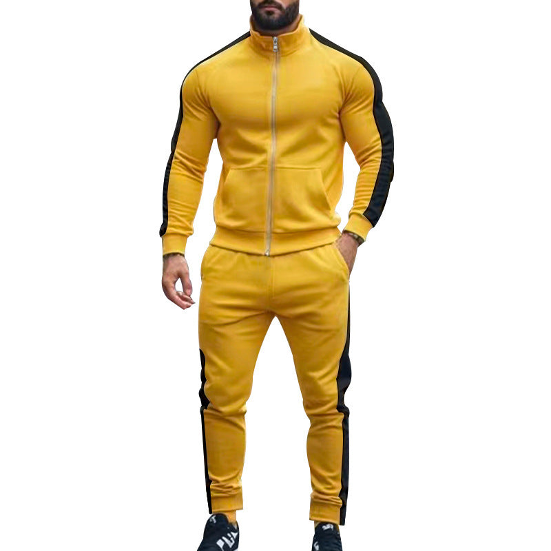 Herren Sportlicher Trainingsanzug mit modernem Stehkragen und praktischen Taschen R&B