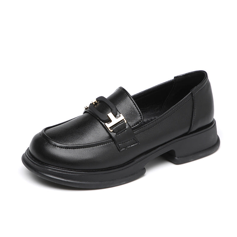 Damen Elegante Loafers mit modischer Schnallenverzierung und komfortablem Blockabsatz R&B