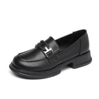 Damen Elegante Loafers mit modischer Schnallenverzierung und komfortablem Blockabsatz
