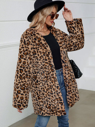 Damen futuristische Leopardenfelljacke R&B