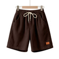 Herren nan lässige Bermudashorts aus feinstrukturiertem Baumwollmix mit elastischem Bund und Kordelzug R&B