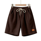 Herren nan lässige Bermudashorts aus feinstrukturiertem Baumwollmix mit elastischem Bund und Kordelzug R&B